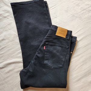 Levi's Ribcage Straight Ankle Jeans in Black (Size 29)